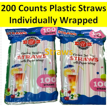 STRAWS WRAPPED CTN/100
