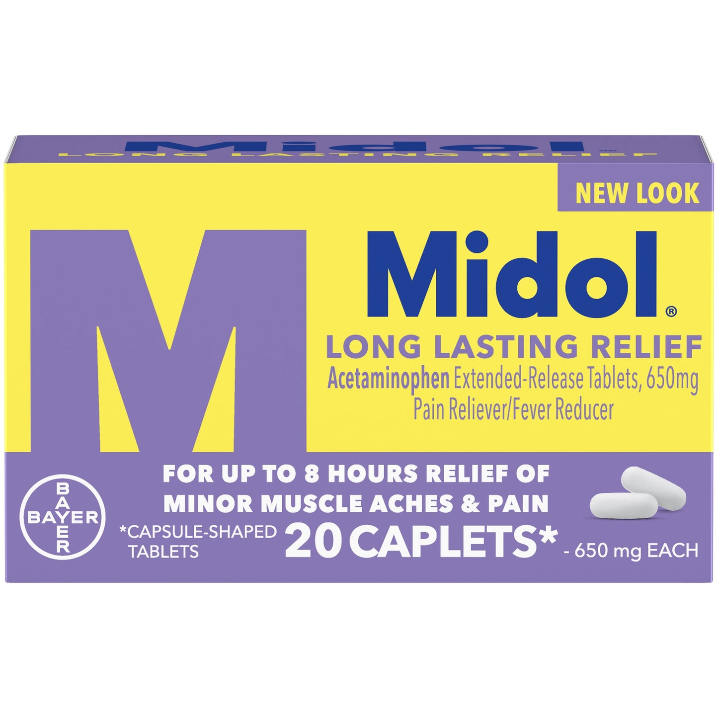 MIDOL LONG LASTING RELIEF CAPLET 20