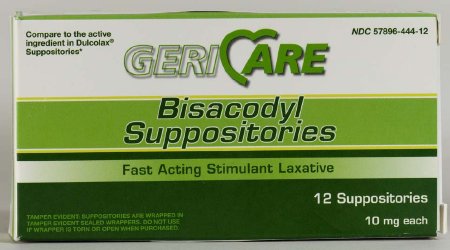 BISACODYL SUPPOSITORIES 10 MG 12 GERI-CARE