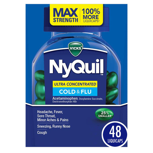 NYQUIL ULTRA CONC COLD & FLU PE LIQUIDCAPS 48
