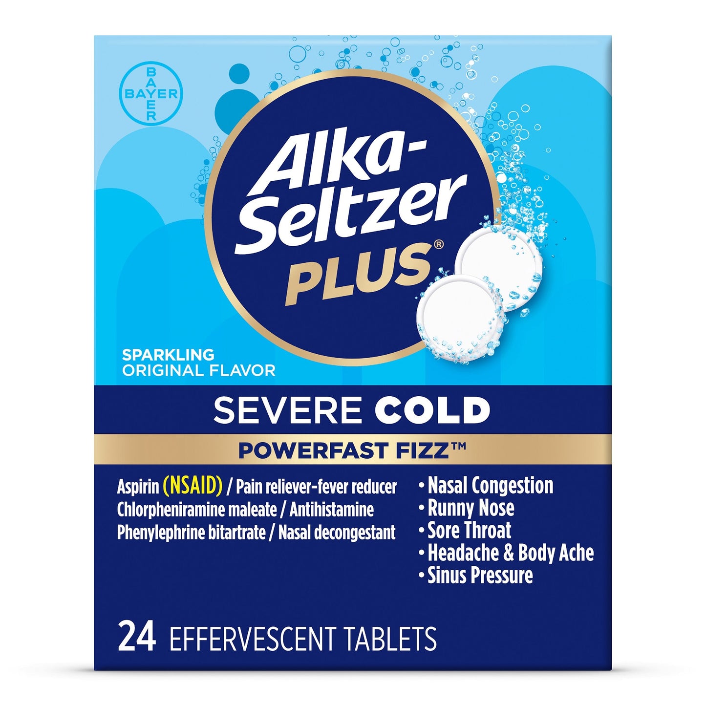 ALKA SELTZER + PF FIZZ SEV COLD SPRK ORIG 24