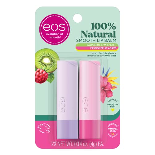 EOS L/BALM STK RASP/KIWI/PFRUIT TWN PK 0.14OZ
