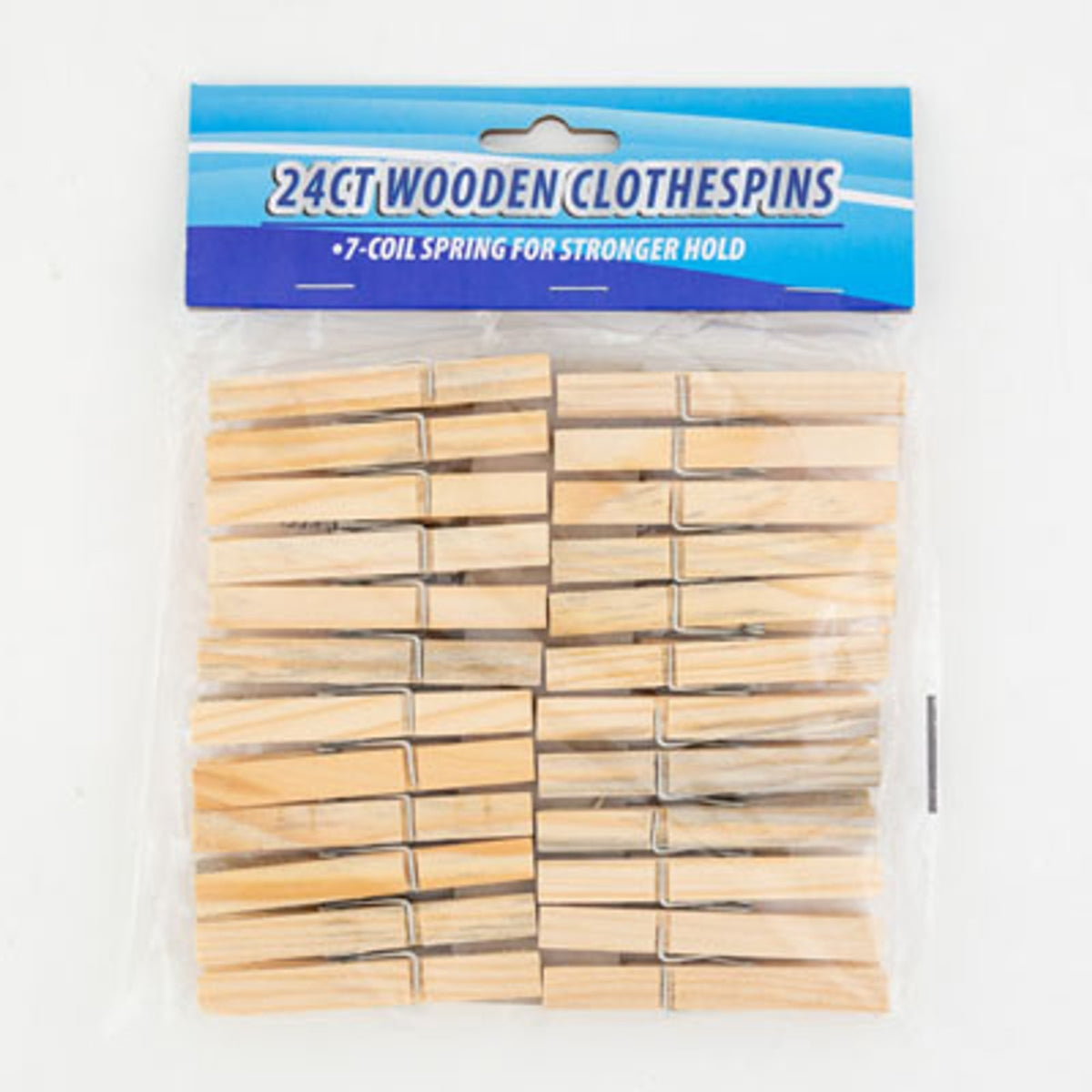 CLOTHES PINS WOODEN 7 COIL SPRING 24 #G111640