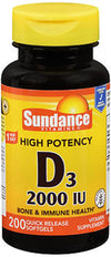 VITAMIN D SOFTGEL 2000 IU (50 MCG) 200 SUND