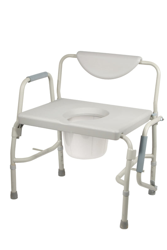 COMMODE DROP ARM HD BARIATRIC 1000 LB