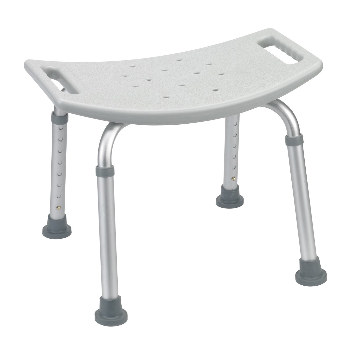 SHOWER CHAIR W/OUT BACK ALUMINUM 300 LB DR