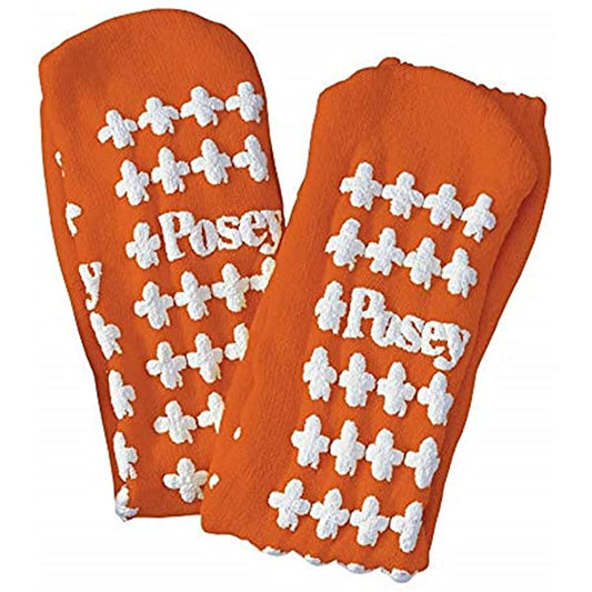 SOCKS NON-SKID LF ORANGE LG PR #6239L