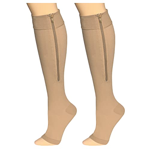 KNEE HIGH 15-20 ZIPPER TRUFORM OT BGE MD