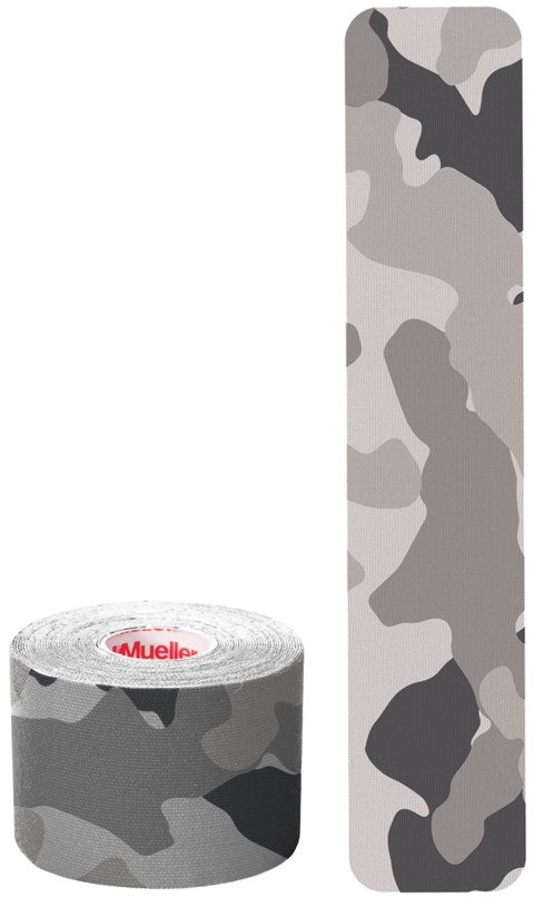 TAPE KINESIOLOGY PRECUT ROLL GREY CAMO
