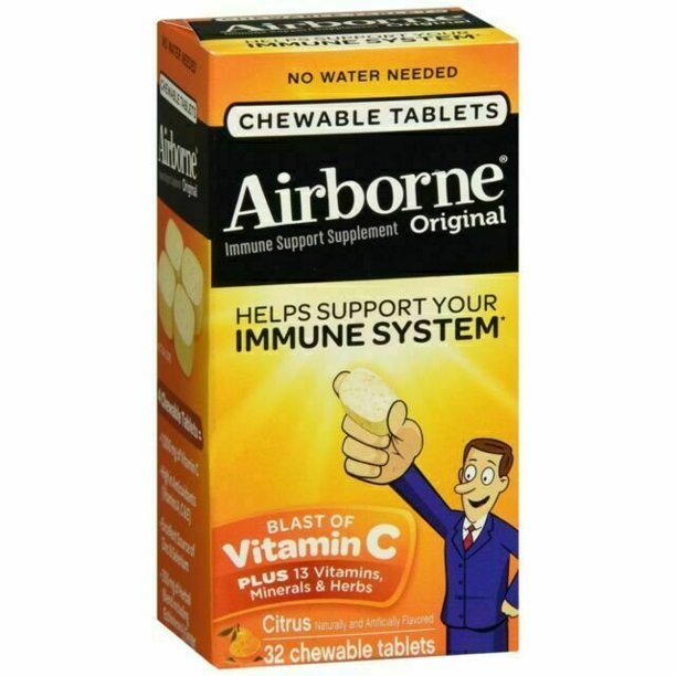 AIRBORNE CHEWABLE TAB CITRUS 32