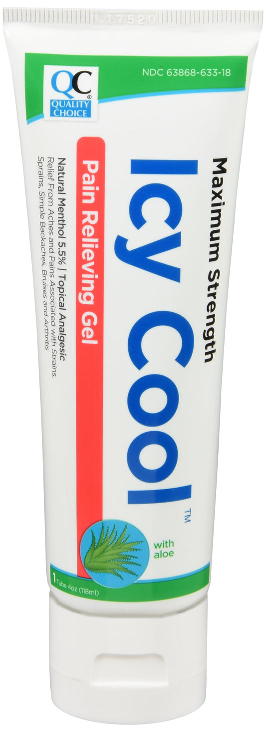 QC ICY COOL MAX STR MENTHOL GEL 4 OZ