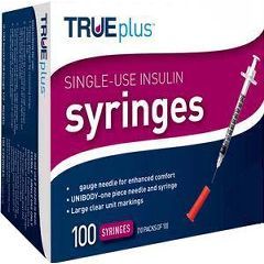 TRUE PLUS INSULIN SYR .3CC 31G 5/16" 100