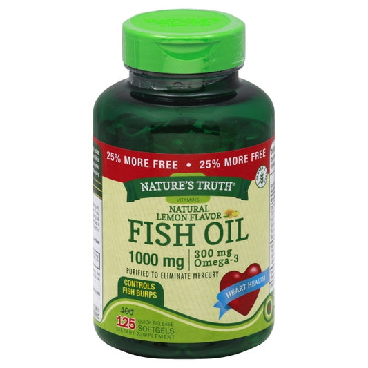 FISH OIL SOFTGEL LEMON FLAVOR 2000 MG 125 NT