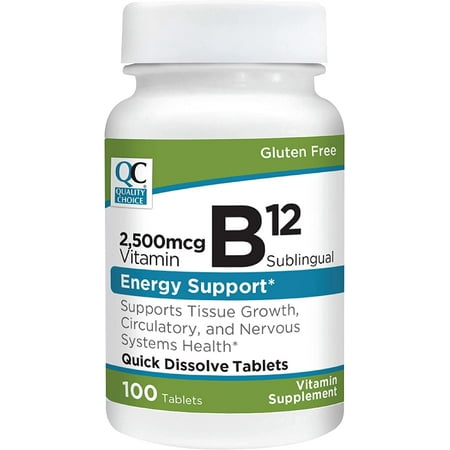 QC VITAMIN B12 SUBLINGUAL TAB 2500 MCG 100