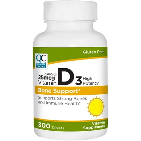 QC VITAMIN D3 TAB 1000 IU 300