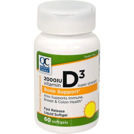 QC VITAMIN D3 SOFTGEL 2000 IU 60