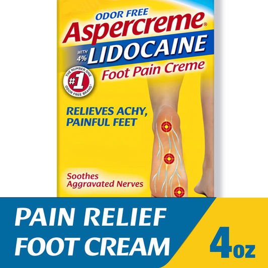 ASPERCREME W/LIDOCAINE 3 N 1 FOOT CREAM 4 OZ