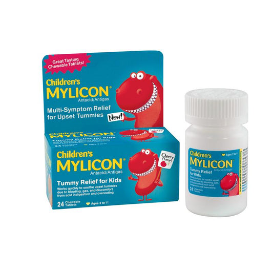 MYLICON TUMMY RELIEF KIDS CHEW TAB CHERRY 24