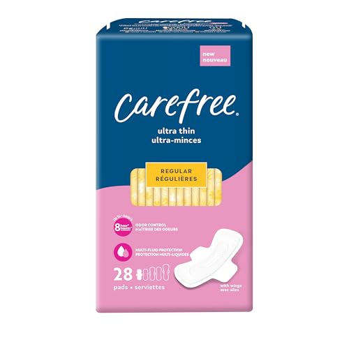 CAREFREE ULTRA THIN PADS REGULAR W/WINGS 28