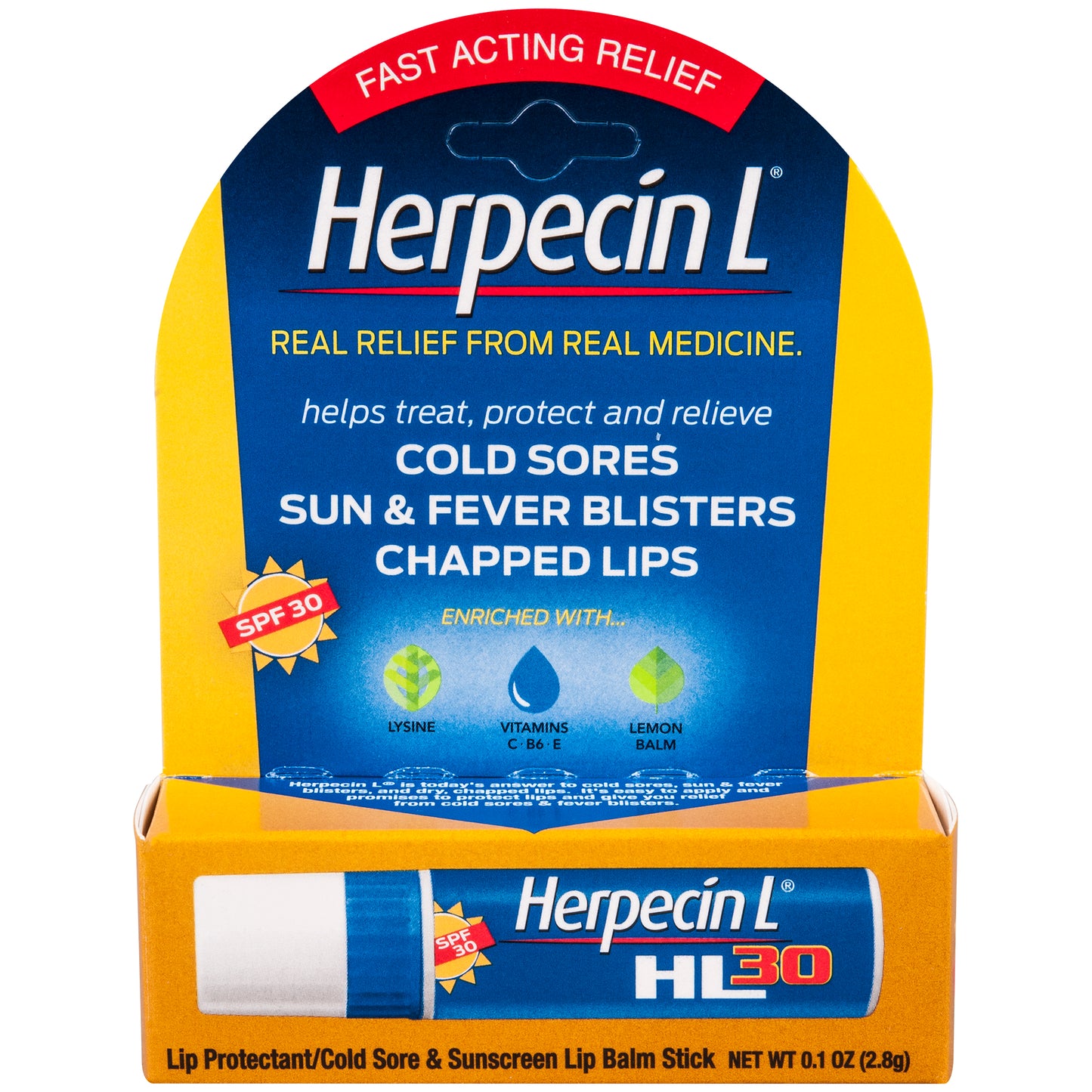 HERPECIN-L COLDSORE LIP BALM SPF 30 0.1 OZ