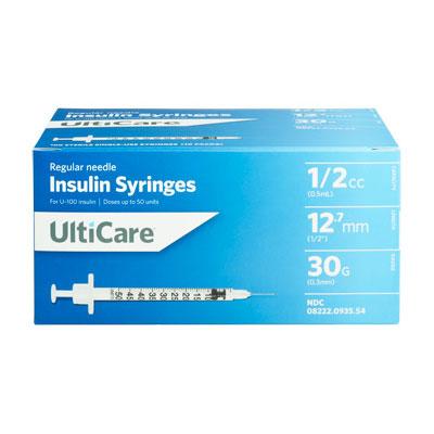 ULTICARE INSULIN SYR .3CC 30G X 1/2" 10 X 10